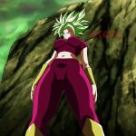 1girl big_breasts breasts cameltoe caulifla clothed dicasty dicasty1 dragon_ball dragon_ball_super dragon_ball_z female female_only fusion kale kefla nipples saiyan solo solo_female super_saiyan