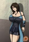  big_breasts breasts cleavage female final_fantasy final_fantasy_viii re-maker rinoa_heartilly smile solo 