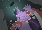 1girl after_sex anthro anthrofied ass cum drowning friendship_is_magic furry haiku haikuoezu_(artist) hasbro my_little_pony nude nudity pussy sweethd tentacle twilight_sparkle underwater underwear wet