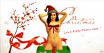 1girl 3d background breasts brown_eyes brown_hair brunette celeb christmas christmas_hat christmas_present female female_only hat human katy_perry legs mistletoe naked naked_ribbon nipples nude nude_female posing pussy red_lipstick render ribbon simple_background solo solo_female teasing text white_background xnalara xps