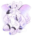 1girl animal_humanoid areola arthropod blush breasts chest_tuft clitoris half-closed_eyes high_res humanoid insect insect_wings moth nipples nude pussy seductive spread_legs spreading thescarletdevil tuft wide_hips wings