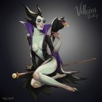  breasts diaval disney exposed_breasts maleficent no_bra partially_clothed sleeping_beauty tarusov_(artist) 