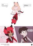 alastor_(hazbin_hotel) charlie_morningstar_(hazbin_hotel) comic devil dilf hazbin_hotel humanized ohiekhe vivzmind white_skin