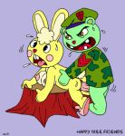  bear cuddles flippy fliqpy furry genderswap happy_tree_friends hare nev5 rabbit 