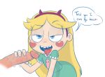 deepthroat drool fellatio half-closed_eyes hearlesssoul heart oral penis raised_eyebrow saliva star_butterfly star_vs_the_forces_of_evil