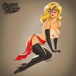  blonde_hair breasts carol_danvers high_heels marvel marvel_comics mostly_nude ms._marvel nipple_piercing no_bra no_panties tarusov_(artist) 