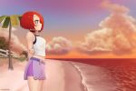  ass big_ass big_breasts breasts choker female kairi kingdom_hearts kuroonehalf solo 