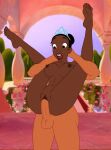  1boy 1girl accurate_art_style aladdin aladdin_(1992_disney_film) aladdin_(series) arab_male balls black_hair breasts brown_eyes chancero completely_nude completely_nude_female crossover crown dark-skinned_female disney disney_princess faceless_male feet full_nelson full_nelson_(legs_held) full_nelson_vaginal interracial looking_down middle_eastern_male moaning open_mouth partial_male penis penis_in_pussy princess_tiana reverse_suspended_congress sex soles standing_full_nelson straight tan-skinned_female the_princess_and_the_frog tiara vaginal vaginal_penetration 