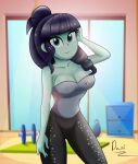 1_girl 1girl bare_arms clothed coloratura_(mlp) danielita equestria_girls female female_only friendship_is_magic indoors long_hair looking_at_viewer my_little_pony pants solo standing