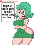 big_breasts codykins123 green_hair one-punch_man sweater tatsumaki virgin_killer_sweater