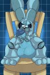 1_male 1boy 3_toes animatronic anthro balls big_balls big_penis black_nose blue_eyes blue_sclera blue_skin bodily_fluids chair erection eyelashes fapping feet five_nights_at_freddy's five_nights_at_freddy's:_special_delivery frost_plushtrap_(fnaf) fur gay genital_fluids genitals half-closed_eyes hand_on_penis humanoid_penis ice lagomorph legs long_ears machine male male_only mammal masturbation naked nude open_mouth penile_masturbation penis plushtrap_(fnaf) plushtrapboyuwu rabbit robot sitting smile solo spread_legs teeth testicles thick_balls thick_legs thick_penis thick_thighs ursid video_games wet yaoi