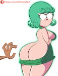 angry ass_crack big_ass codykins123 green_hair huge_ass one-punch_man sweater tatsumaki virgin_killer_sweater