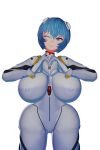 3d blue_hair breast_expansion butt_expansion gigantic_ass gigantic_breasts hourglass_figure leoui9 neon_genesis_evangelion plugsuit purple_eyes rei_ayanami sexy sexy_ass sexy_body sexy_breasts wink