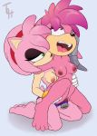 2_girls 2girls amy_rose archie_comics dildo_in_female dildo_in_vagina female/female female_only julie-su multiple_girls sega sex_toy sonic_(series) sonic_the_hedgehog_(series) the_other_half vaginal_penetration vibrator vibrator_in_pussy yuri