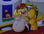  areolae ass big_ass big_breasts bowser breasts cappy female ilikapie interspecies koopa male mario nipples nude pregnant princess_peach shocked super_mario_bros. super_mario_odyssey wedding wedding_dress 