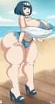 female gigantic_ass gigantic_breasts hourglass_figure huge_breasts lana's_mother lana's_mother_(pokemon) milf overflowing_breasts pokemon pokemon_sun_&_moon sexy sexy_ass sexy_body sexy_breasts solo suiren's_mother thick_thighs ultiblackfire voluptuous