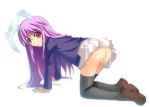 animal_ears ass bunny_ears female kirise_mitsuru no_panties reisen_udongein_inaba thighhighs touhou