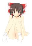 1girl absurdres akesaka_iku anus ass bad_id breasts female hakurei_reimu highres ikusan nipples nude pussy reimu_hakurei ribbon ribbons small_nipples solo touhou uncensored wavy_mouth