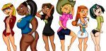  ass_focus big_breasts black_eyes black_girl blonde_hair blue_eyes breasts bridgette_(tdi) brown_hair brown_skin cartoon_network courtney_(tdi) curly_hair dark-skinned_female drago-flame dyed_hair from_behind goth green_eyes gwen_(tdi) hourglass_figure huge_breasts izzy_(tdi) leshawna_(tdi) light-skinned_female lindsay_(tdi) long_blonde_hair long_hair orange_hair pale-skinned_female pubic_hair short_hair showering striped_hair thick_ass thick_legs thick_thighs total_drama_island two_tone_hair wasp_waist 