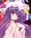 breasts female lowres nipples patchouli_knowledge purple_eyes purple_hair reverse_noise solo touhou yamu_(reverse_noise)