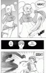 bottomless breasts comic convention cosplay dead_or_alive erection futanari hairless_pussy huge_breasts isabella_valentine kasumi monochrome parappa_the_rapper penis precum pussy soul_calibur space_channel_5 ulala um_jammer_lammy uncensored