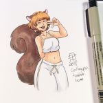 1girl 2018 bonita_en_blanco callmepo doreen_green female female_only marvel marvel_comics pinupsushi solo squirrel_girl squirrel_girl_(marvel)