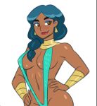 1girl alternate_costume dark-skinned_female dark_skin female_only masters_of_the_universe mermista samson_00 she-ra_and_the_princesses_of_power sling_bikini slingshot_bikini solo_female