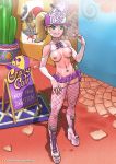 bowser breasts condoms dildo fishnet_stockings looking_at_viewer nipple_piercing princess_peach pussy super_mario_bros. super_mario_odyssey tekuho_(artist)