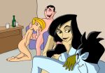 adrena_lynn black_hair black_hole_sun blonde_hair dr._drakken fellatio gloves handjob kim_possible nude oral senor_senior_junior shego