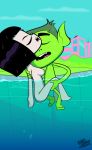  beast_boy breast dc dc_comics dcau moaning outside pancakemckennz partially_submerged pool raven_(dc) sex sideboob supermirukuu teen_titans teen_titans_go underwater underwater_sex water wet 