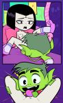  beast_boy dc_comics pancakemckennz raven_(dc) supermirukuu teen_titans teen_titans_go 