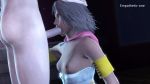 1boy 1girl 3d fellatio final_fantasy final_fantasy_x-2 forced hand_on_head oral penis webm yuna