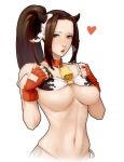 big_breasts cow_bell cow_ears cow_horns cow_print fatal_fury looking_at_viewer mai_shiranui materclaws materclaws_(artist) snk snk_heroines:_tag_team_frenzy