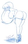  ass bent_over big_breasts gravity_falls high_heels looking_at_viewer looking_back monochrome pacifica_northwest panties_down pussy zapotecdarkstar zapotecdarkstar_(artist) 