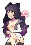 1girl 1girl black_hair blake_belladonna bottomless breasts cat_girl exposed_breasts exposed_chest exposed_shoulders gif gif jacket long_hair open_clothes open_jacket penetration penis pussy rwby sadinsfw white_jacket x-ray