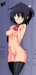 1girl bigdead93 bigdeadalive black_eyes black_hair breasts chuunibyou_demo_koi_ga_shitai! cute hot looking_at_viewer nipples pussy sexy short_hair smile stockings takanashi_rikka