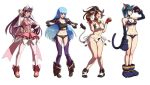  alternate_costume angel_(kof) athena_asamiya bikini cat_ears cat_tail cosplay cow_ears cow_horns cow_print cow_tail fatal_fury king_of_fighters kula_diamond leona_heidern mai_shiranui non-nude official_art paws psycho_soldier side-tie_bikini snk snk_heroines:_tag_team_frenzy 