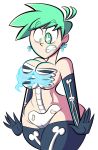  big_breasts cameltoe codykins123 gerph halloween mint mint_(skarp_world) png skeleton surprised transparent_background 