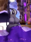 bakaras bbw chubby draenei huge_breasts pinup world_of_warcraft