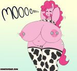 1girl 1girl 2016 anthro anthrofied areola big_breasts breasts cutie_mark earth_pony equine erect_nipples fan_character friendship_is_magic furry gradient_background horse huge_breasts hugtastic_pinkie_pie lactating mammal milk my_little_pony nipple_piercing nipples piercing pinkie_pie_(mlp) pony simple_background slightly_chubby somescrub standing thick_thighs voluptuous