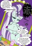 1girl 2017 anthro anthrofied breasts clothing coloratura_(mlp) dialogue earth_pony edit english_text equine female female_only friendship_is_magic furry hair holding_breast horse huge_breasts ironhades kandlin looking_at_viewer mammal monochrome my_little_pony partially_clothed pony teasing text whitekitten