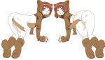 1boy 1girl anal_insertion anus ass ass_shake blushing cat cat_ears cosplay furry gif kneeling looking_at_viewer looking_back pussy red_hair sexy siblings smile tail testicles trap