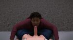  1boy1girl 1male 3d dark-skinned_female dark_hair dark_skin erection interracial licking_penis looking_at_viewer male male_pov pov short_hair spodvohomg 