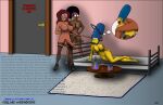 aged_up american_dad big_breasts big_penis crossover francine_smith futanari high_heels human latex marge_simpson milf monocone sexpuneequa stockings the_simpsons whip