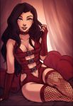 asami_sato avatar:_the_last_airbender fishnets iahfy k-y-h-u lingerie looking_at_viewer the_legend_of_korra