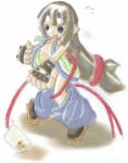  disgaea long_hair undressing_another wardrobe_malfunction white_background yukimaru 