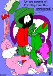  ass babs_bunny breasts crossover cum cum_drip cum_in_mouth cum_inside deepthroat erection fellatio fifi_la_fume handjob internal_cumshot k-9 k-9_(looney_tunes) kthanid looney_tunes marvin_the_martian nude oral penis small_breasts tiny_toon_adventures 