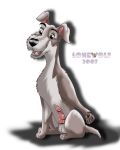 disney lady_and_the_tramp lonewolf tramp_(lady_and_the_tramp) white_background