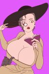 alcina_dimitrescu cat earrings gif gigantic_ass gigantic_breasts grey_hair hourglass_figure lady_dimitrescu resident_evil resident_evil_8:_village twisted-fed yellow_eyes