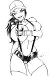  black_hair breasts cap huge_breasts splutt sunny_(splutt) suspenders 